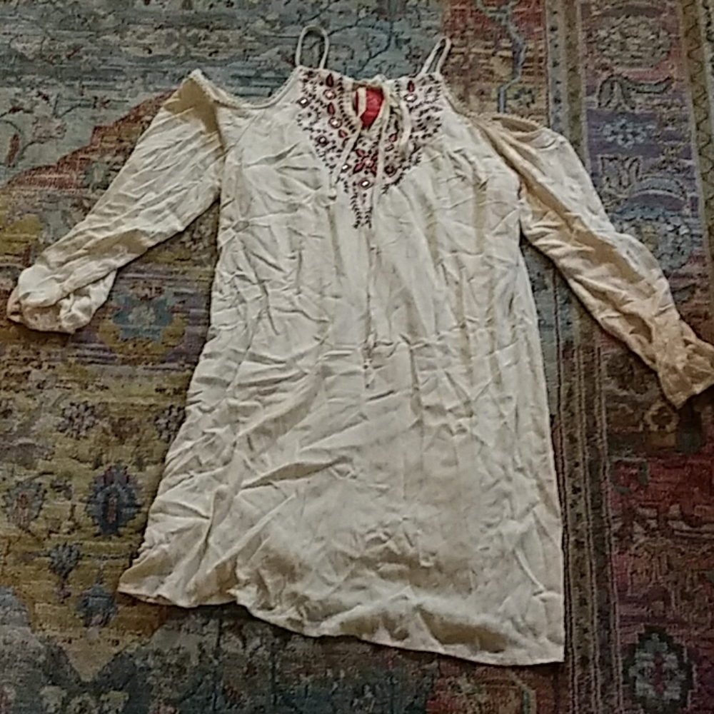 Chelsea & violet off shoulder boho dress xs nwt